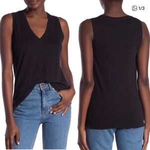 Madewell Black V-Neck Tank Top